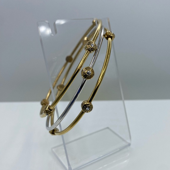 Henri Bendel || 3pc Rivet Bangle Bracelets || EUC w Dust Bag & Box - Picture 6 of 7